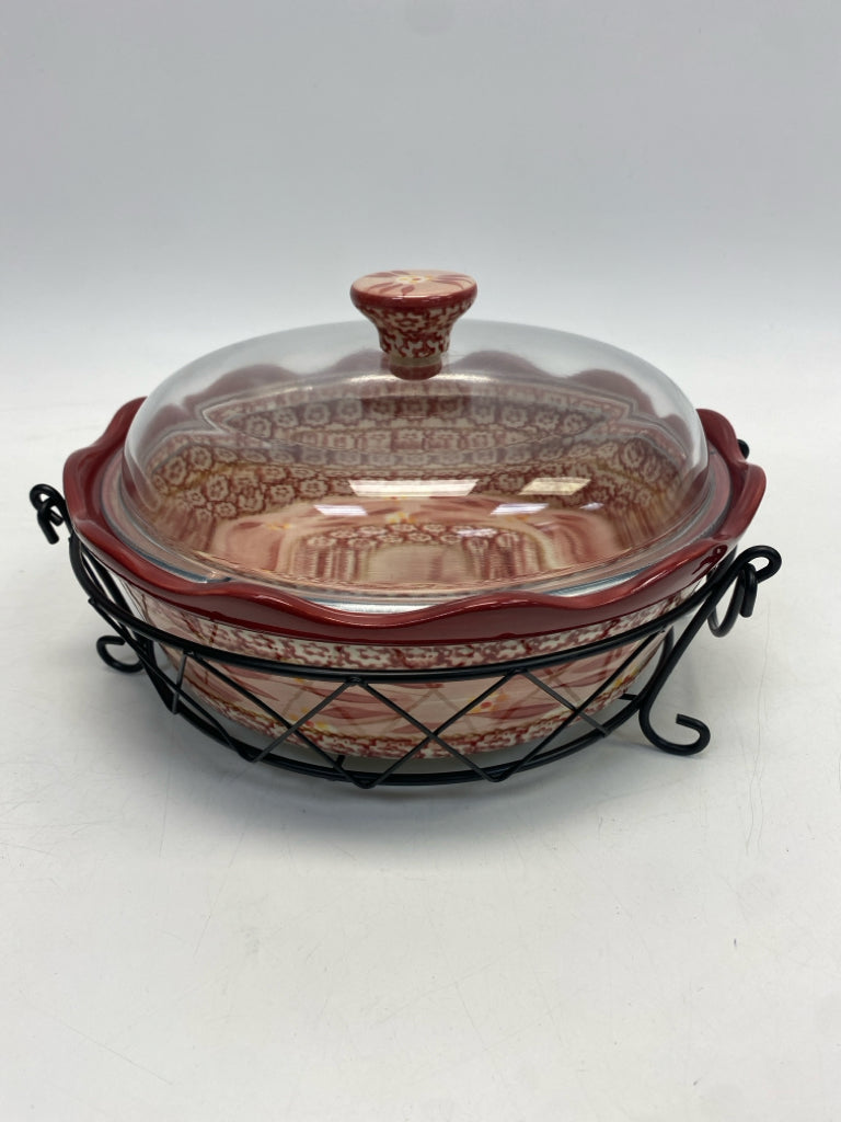 Temp-tations Red Cream Serving Piece