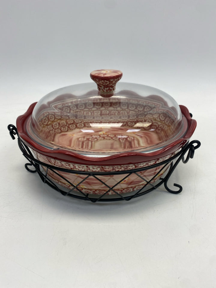 Temp-tations Red Cream Serving Piece