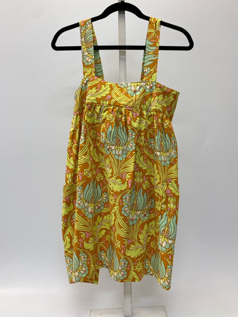 Orange Yellow/Green Floral Apron