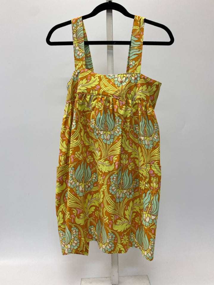 Orange Yellow/Green Floral Apron