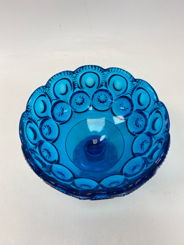 Royal Blue Moon/Stars Glass Candy Container