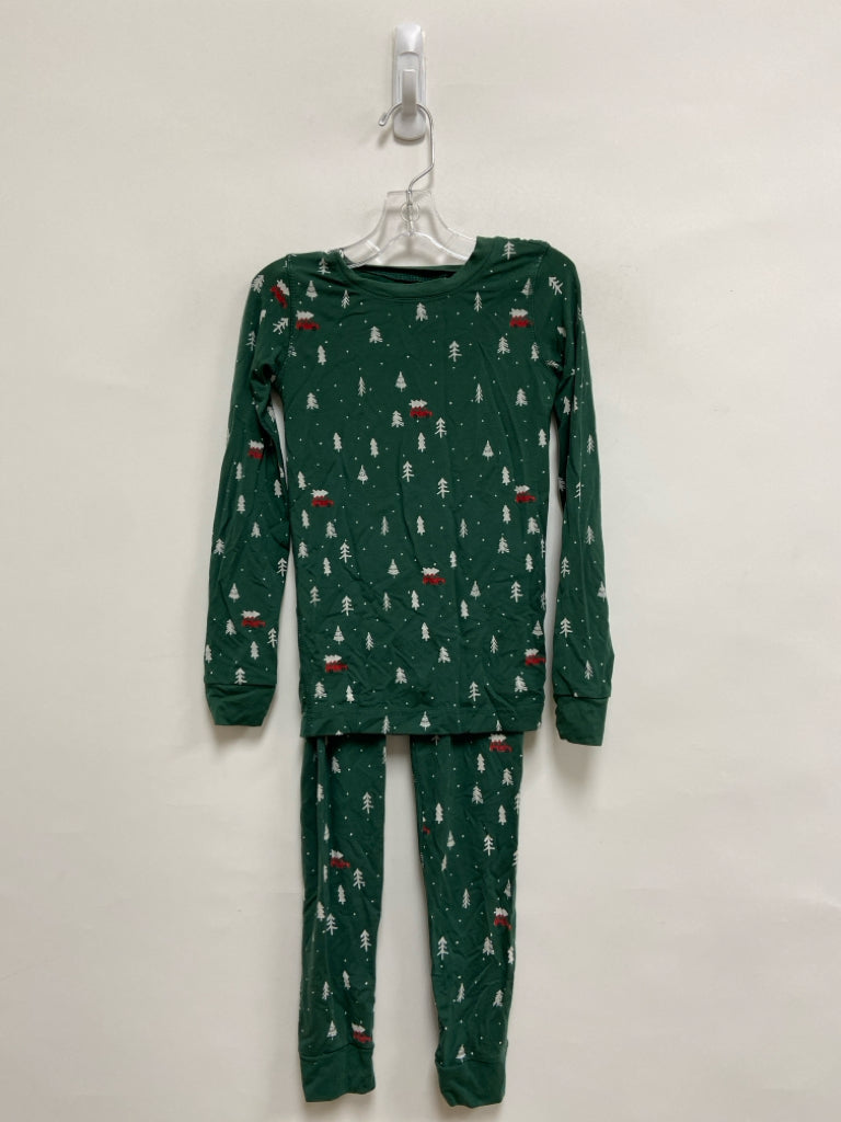 hanna Andersson SIZE 6/7 Dark Green White/Red Tree(s) Boy&