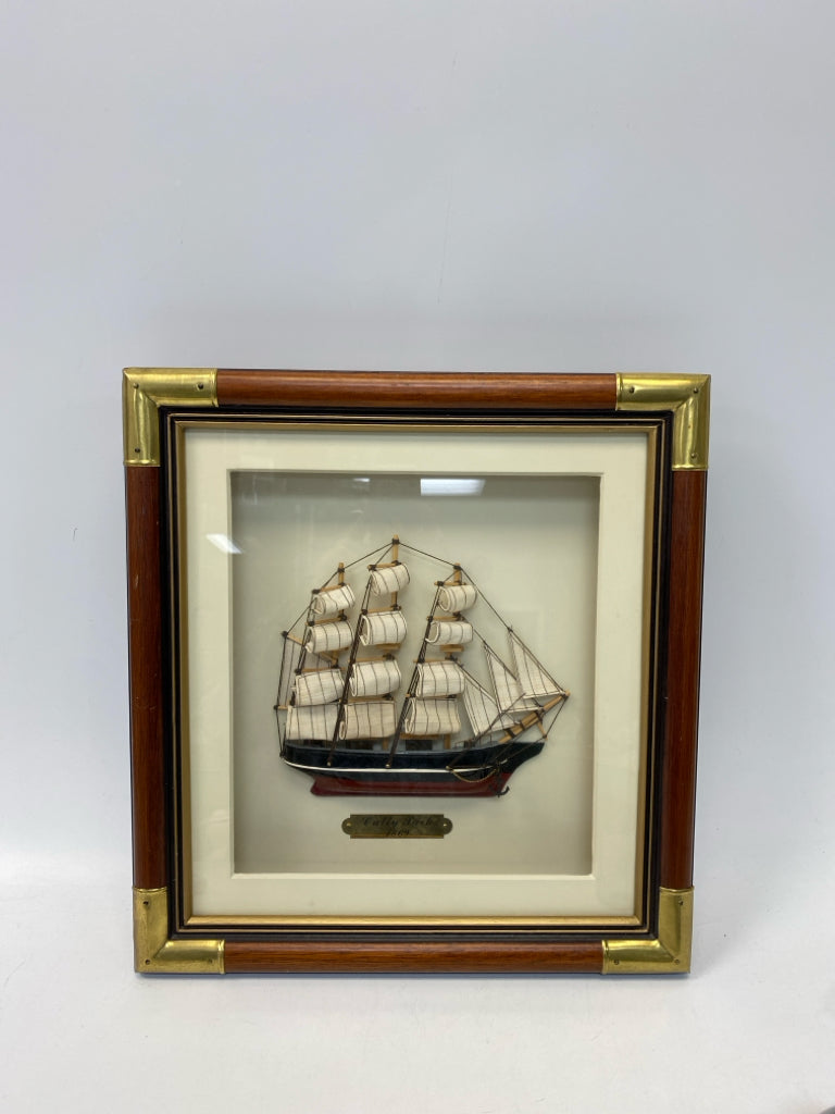 Brown Cream Framed Art