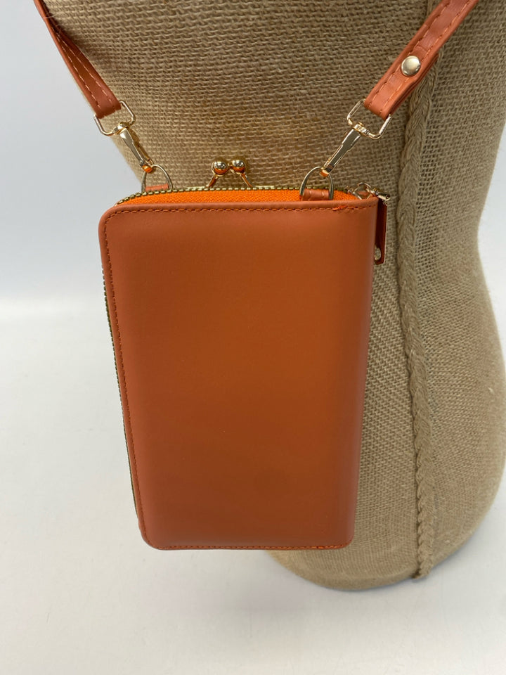 Burnt Orange Embossed Crossbody