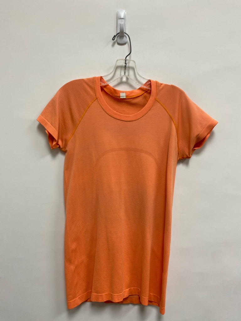 Lululemon Size 8 Orange Short Sleeve Athletic Top
