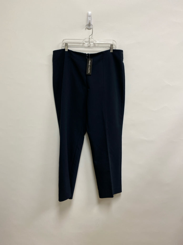NWT Peace of Cloth Size 16 Dark Navy Plus Size Pants