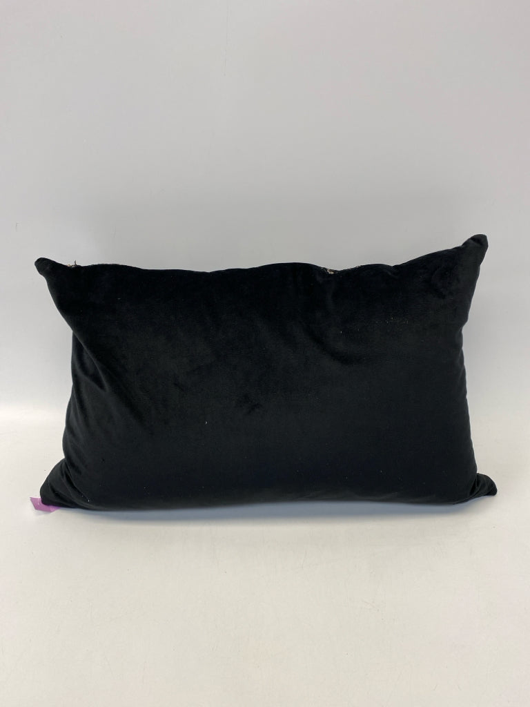 Black Gold Abstract Pillow