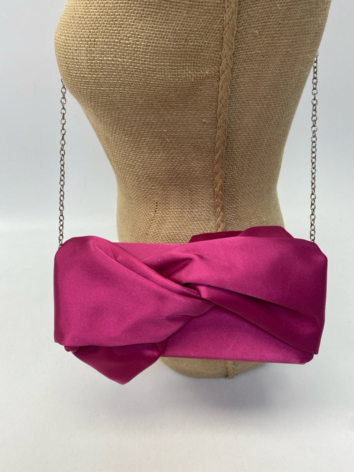 NWT Kate Landry Fuchsia Twisted Satin Handbag