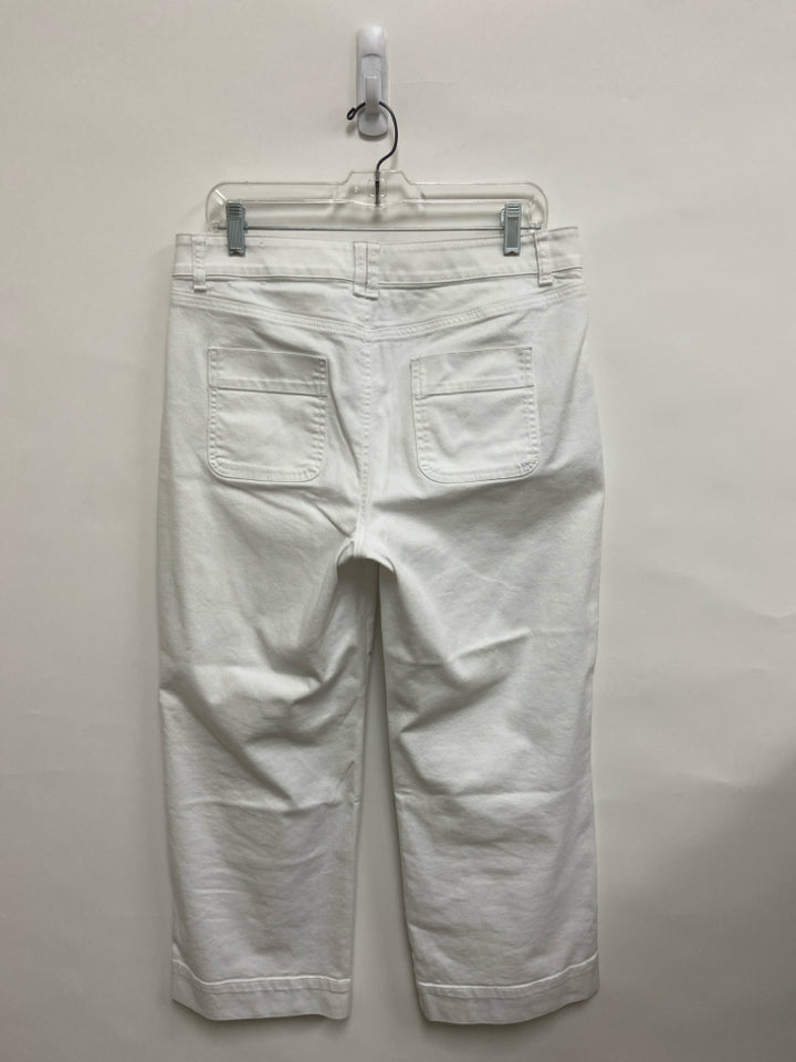 Talbots Size 12P White Wide Leg Petite Jeans