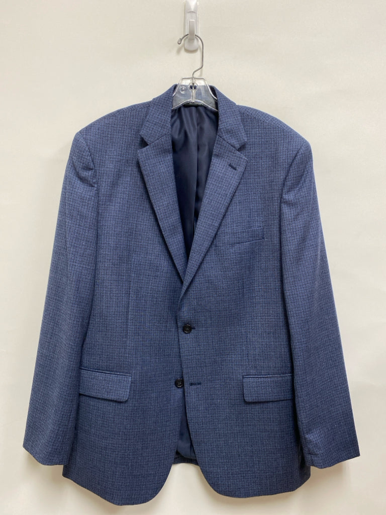 Jos. A Bank Size 42L Blue Navy Plaid Wool Men&