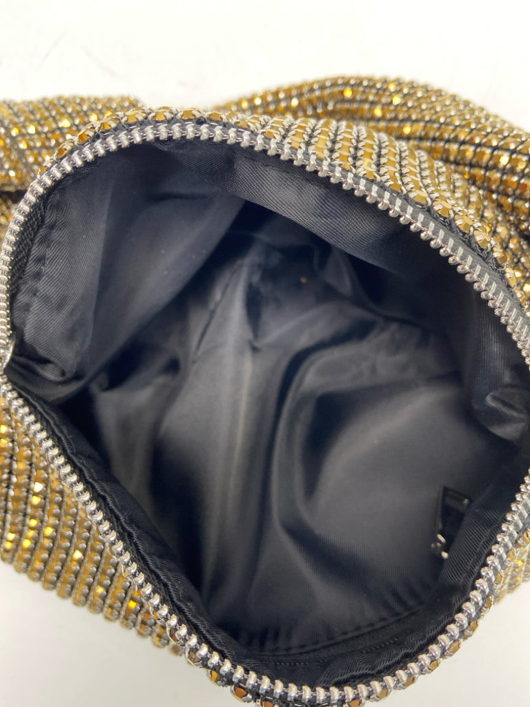 Gold Iridescent Rhinestone(s) Handbag