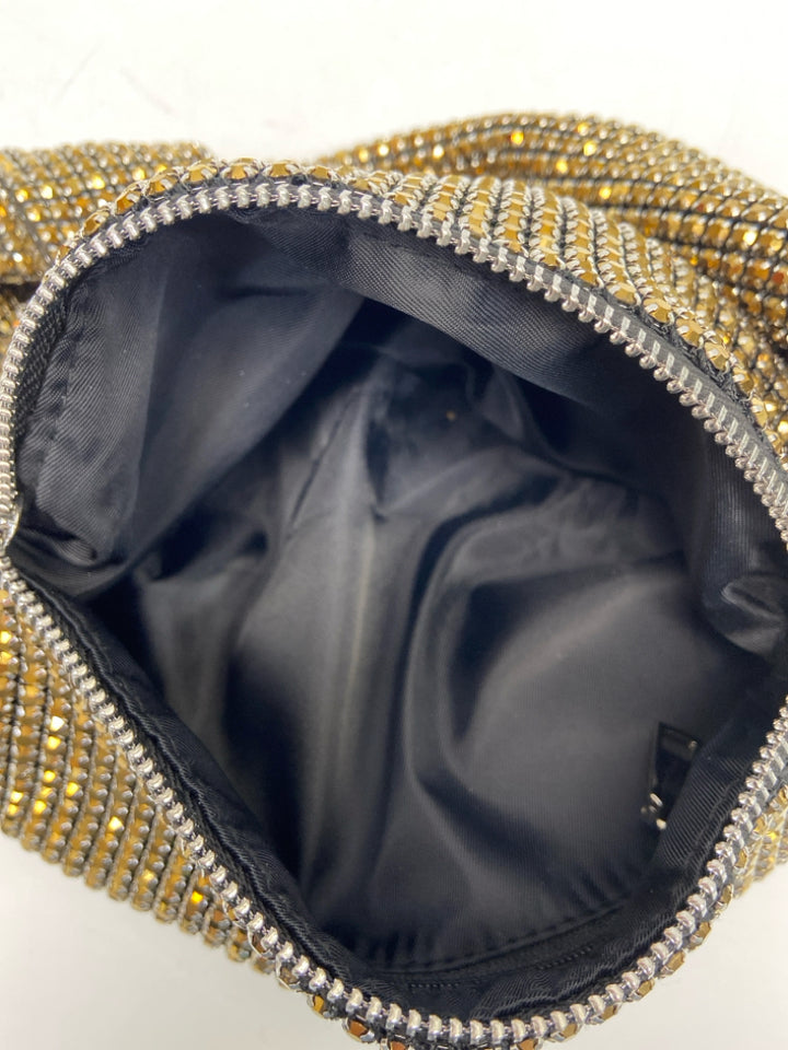 Gold Iridescent Rhinestone(s) Handbag