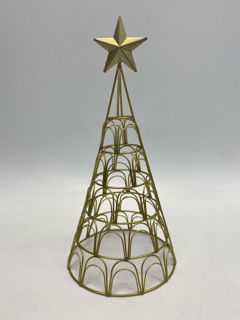 Gold Trees Metal Christmas