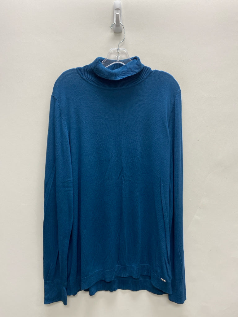 French Dressing Size XL Dark Turquiose Turtleneck Ladies Sweater