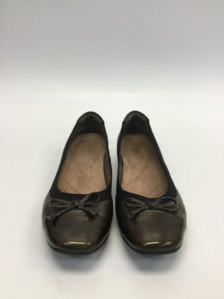 Clarks US Shoe Size 7N Bronze Flats