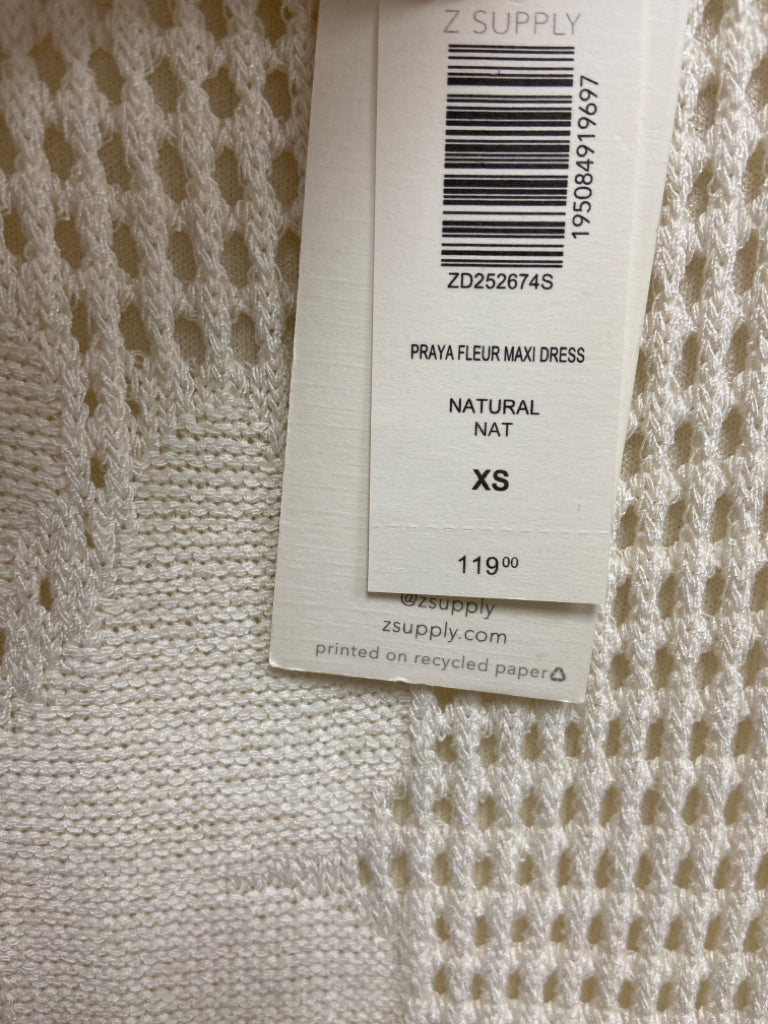 NWT Z Supply Size XS White Sleeveless Crochet Ladies Dress