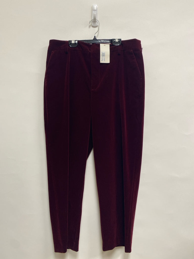 NWT a new day Size 14 Burgundy Velour Ladies Pants
