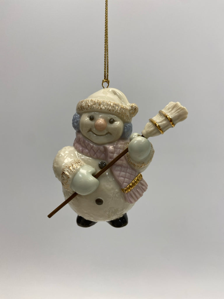 Lenox Ornaments Jolly  Snowman w/Broom