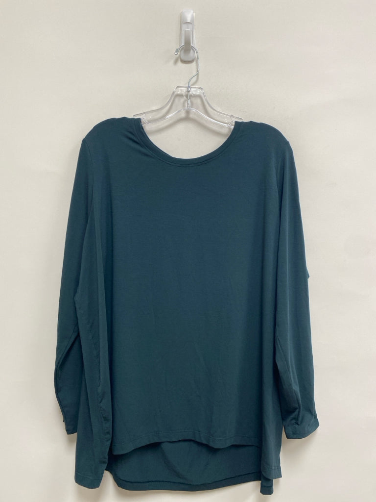 Athleta Size L Dark Green Long Sleeve Tee Athletic Top