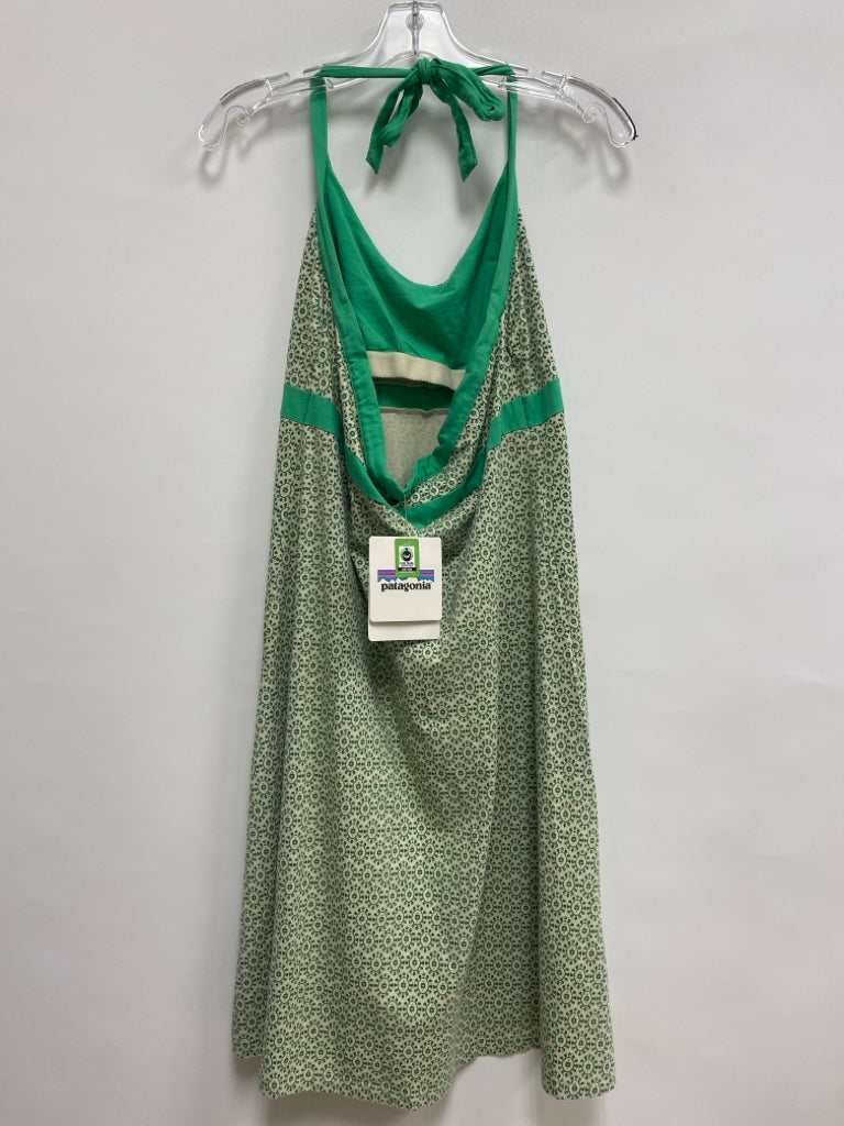 NWT Patagonia Size L Green Beige/Olive Print Ladies Dress