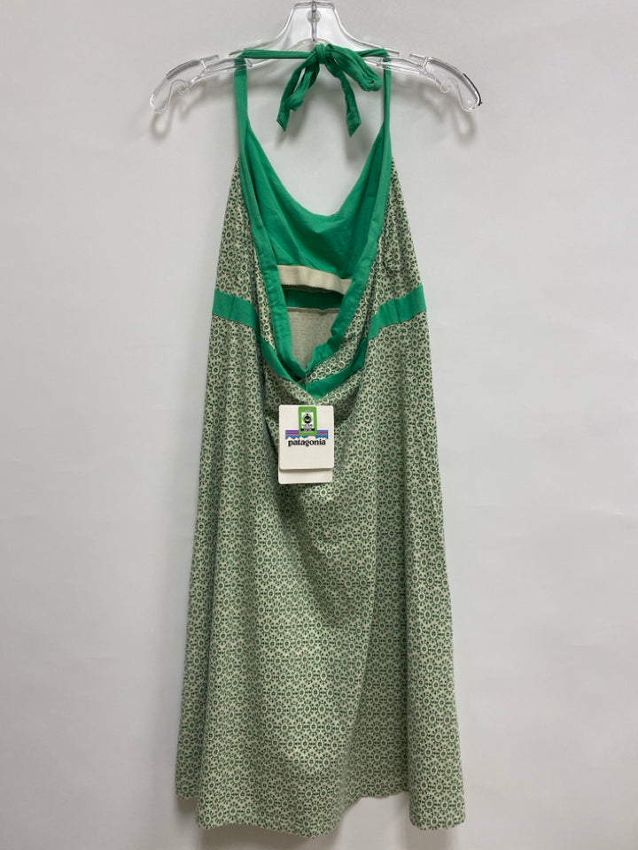 NWT Patagonia Size L Green Beige/Olive Print Ladies Dress
