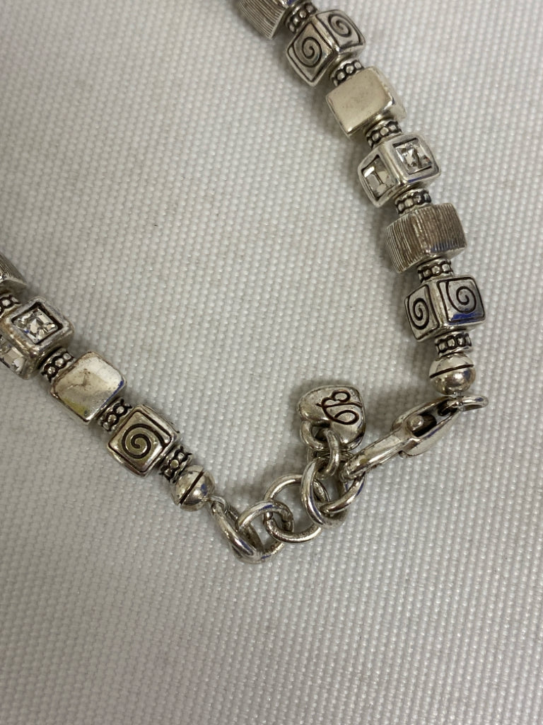 Brighton Silver Color Black Blocks Bracelet