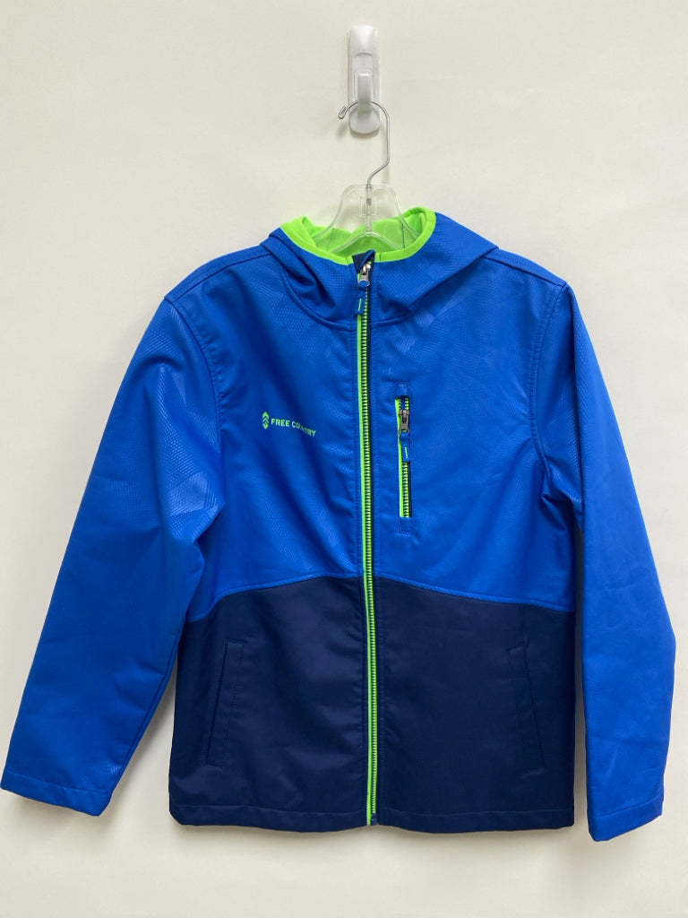 Free Country SIZE 14/16 Blue Neon Green Fleece Boy&