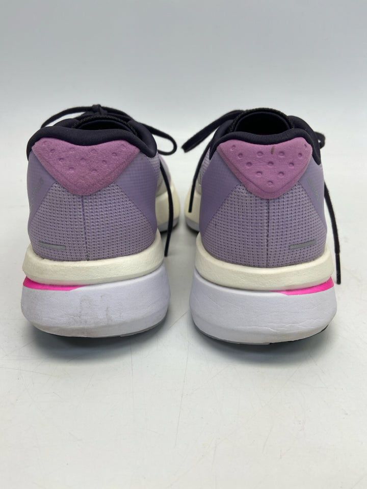 Adidas  Size 8 Purple Silver Lace-up Sneakers
