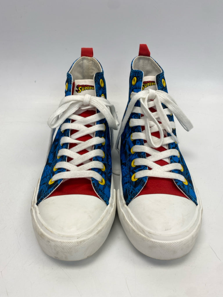 Size 10 Red/Wht/Blue Lace-up Canvas Sneakers