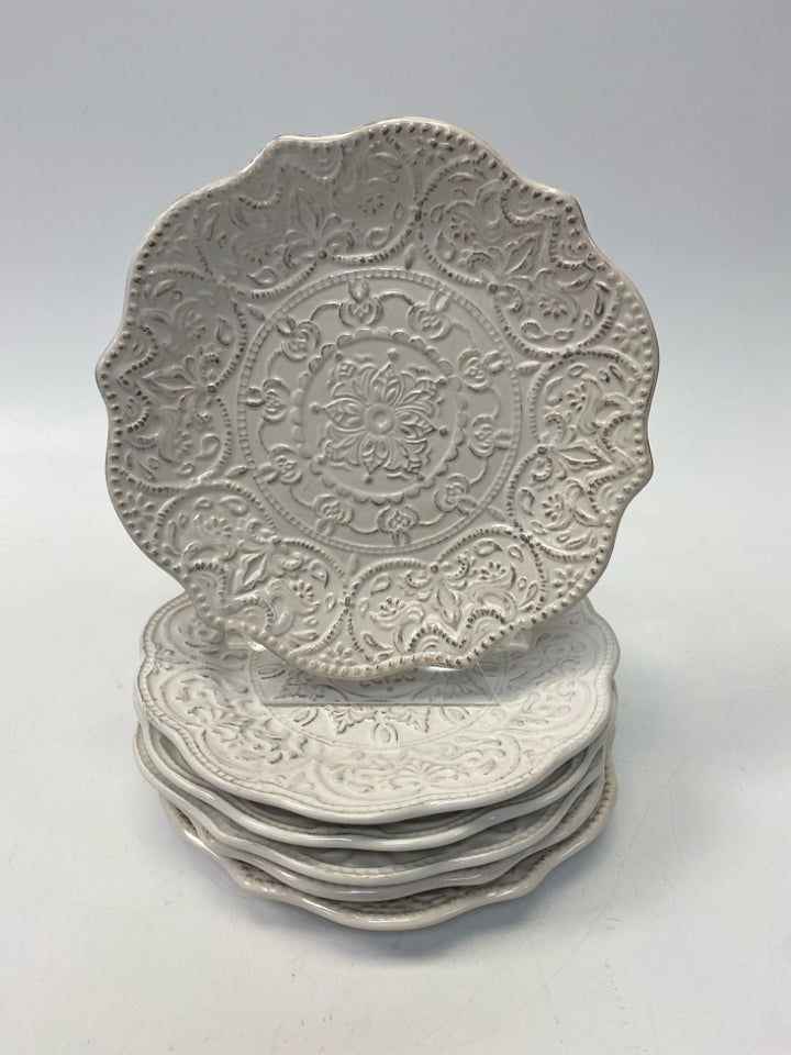 Pier 1 White Scalloped Plate (s)