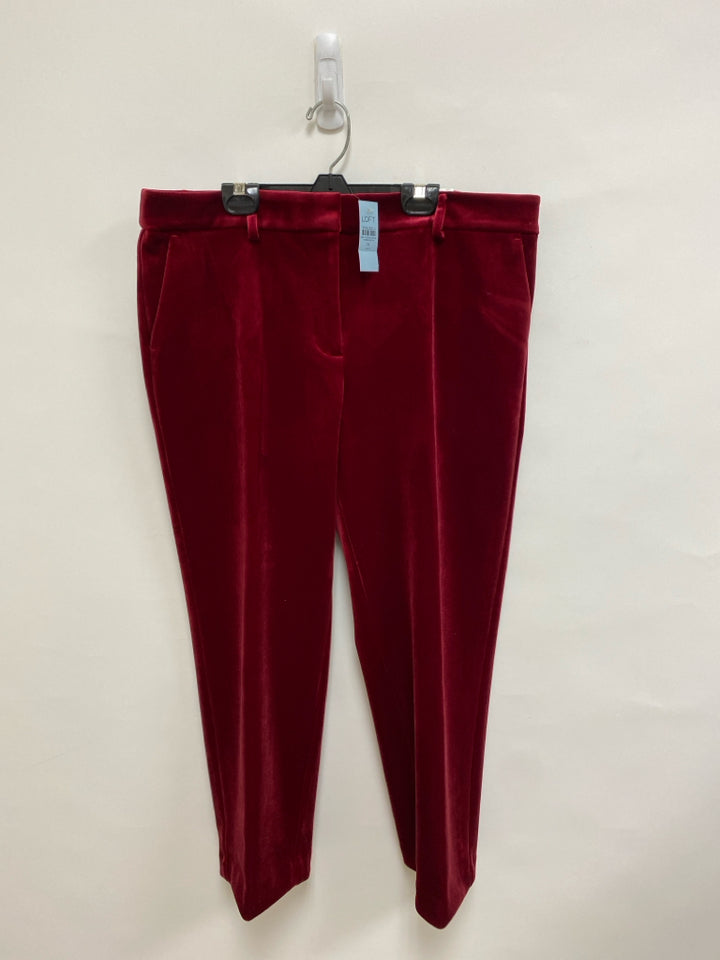 NWT LOFT Size 14P Red Petite Pants