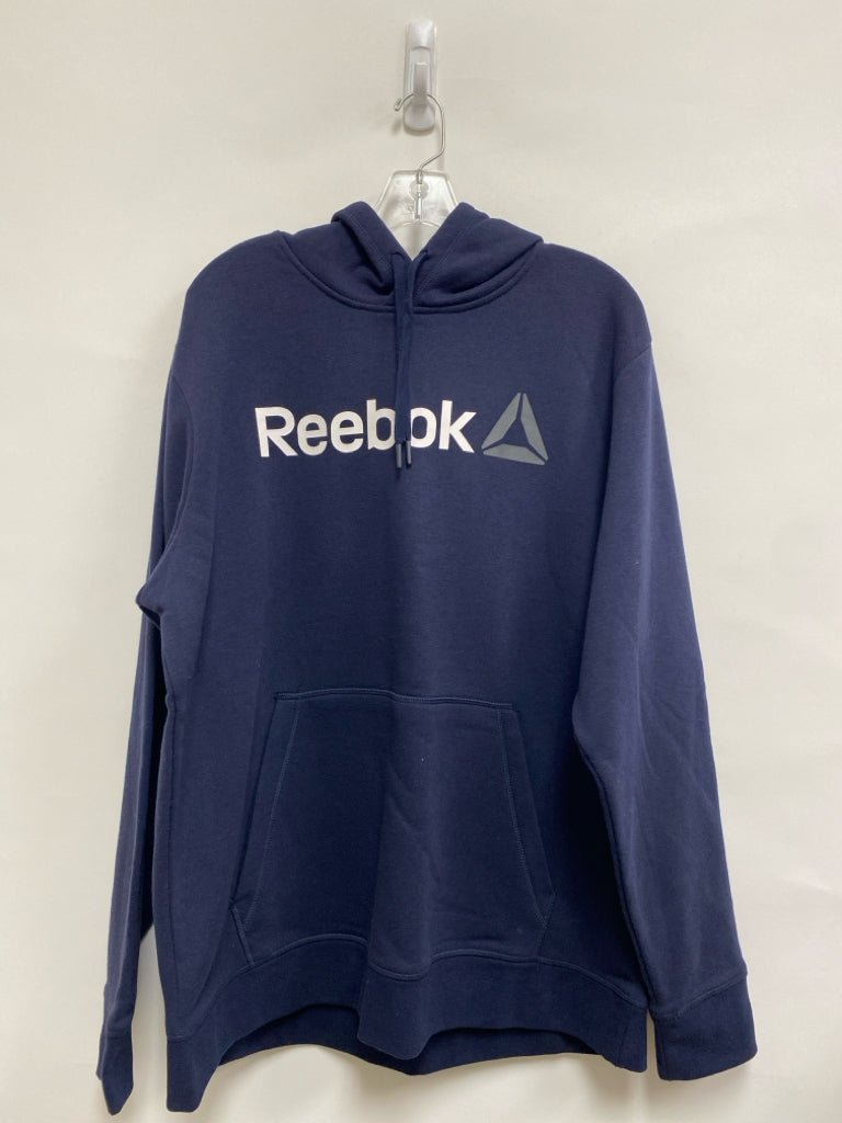 NWT Reebok Size XL Navy Logo Hooded Men&
