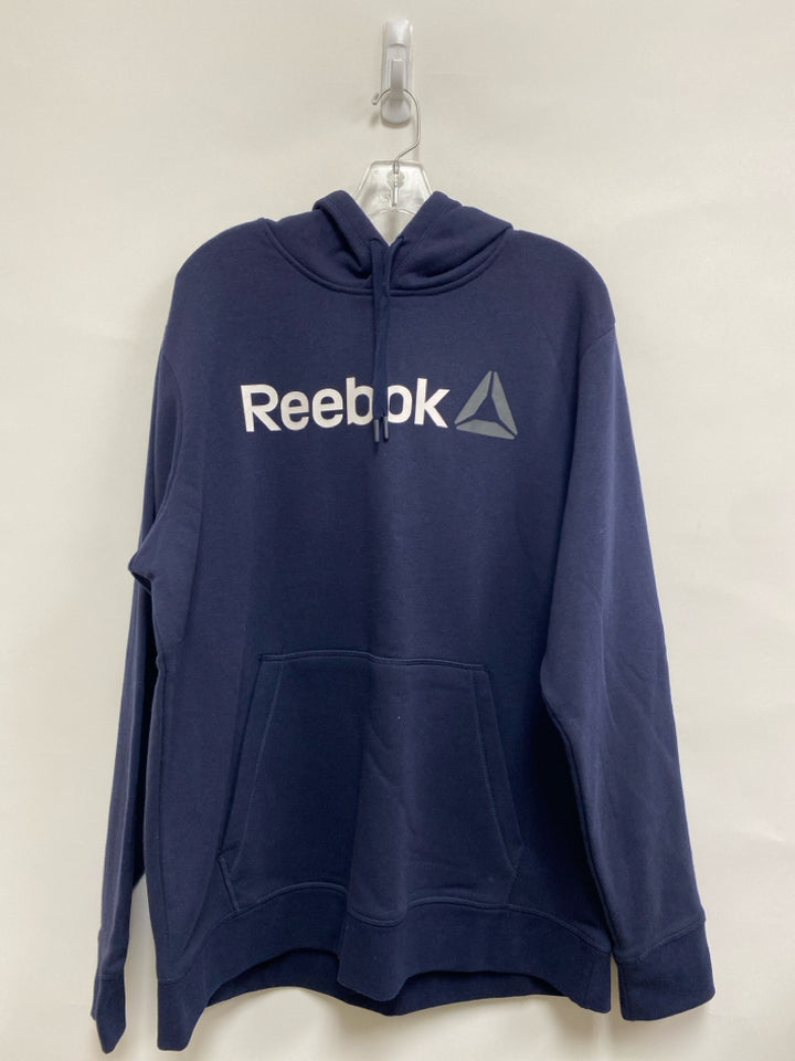 NWT Reebok Size XL Navy Logo Hooded Men&