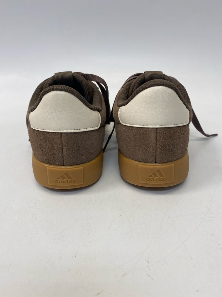NWOT Adidas  Size 9 Brown Cream Lace-up Suede Sneakers