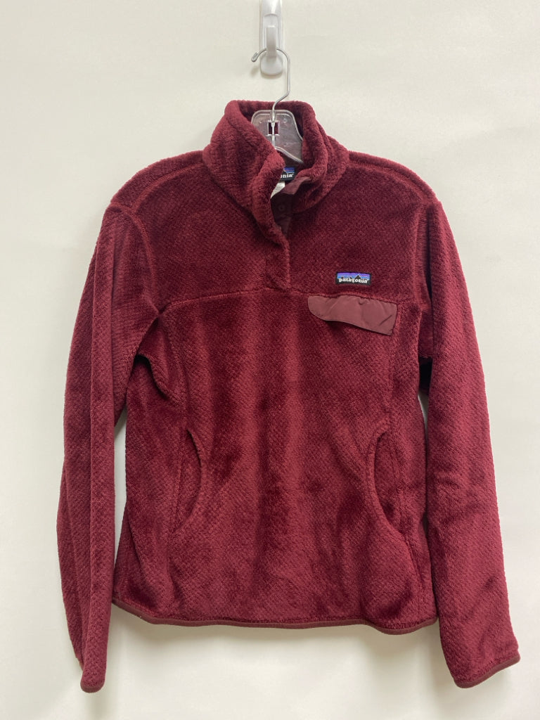 Patagonia Size M Dark Red Fleece Ladies Pullover