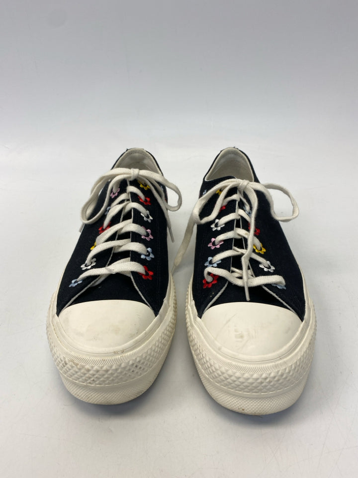 Converse  Size 9 Black Multi-Color Floral Sneakers