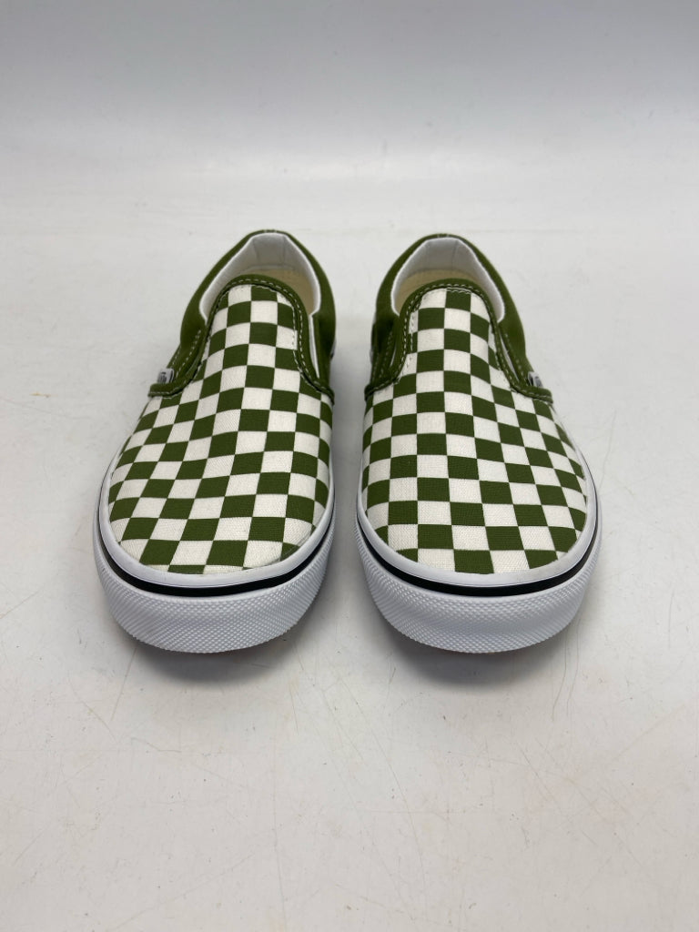 NEW Vans SIZE 2.5 Green White Checkered Boy&