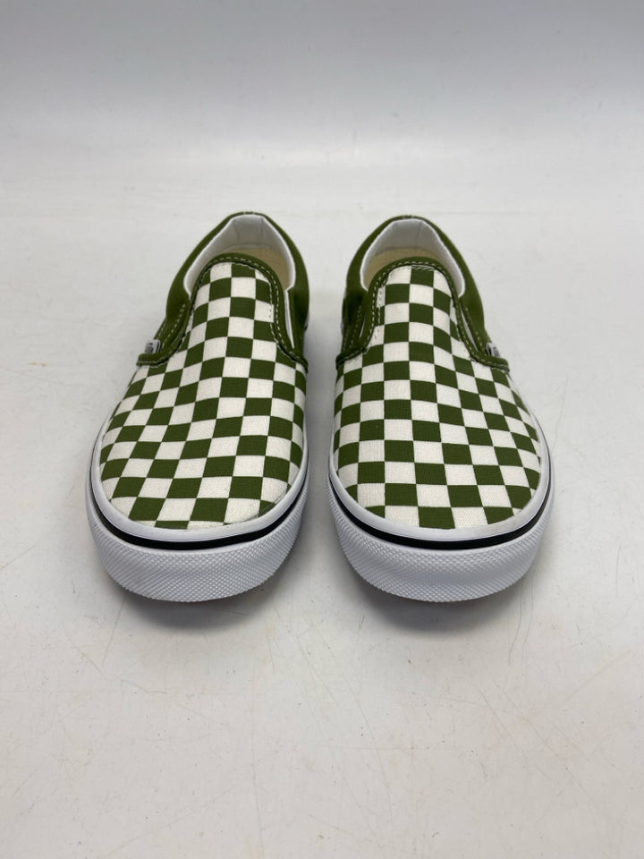 NEW Vans SIZE 2.5 Green White Checkered Boy&