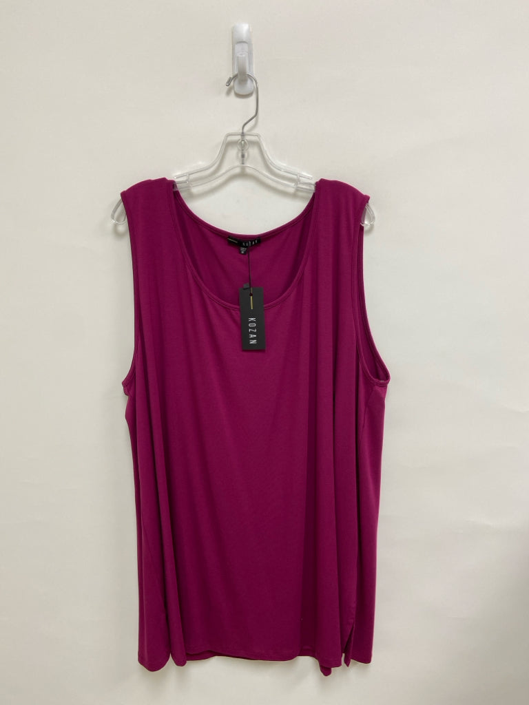 NWT KOZAN  SIZE  3X Purple Sleeveless Plus Size Top