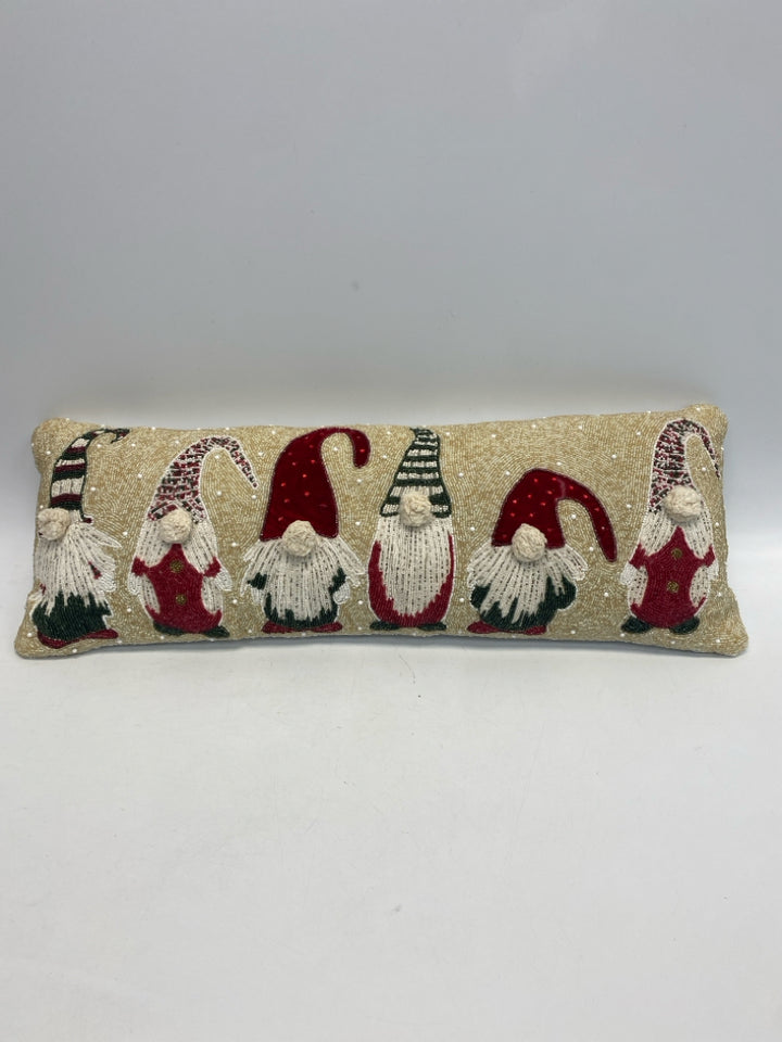Cream Green/Red Beaded Christmas