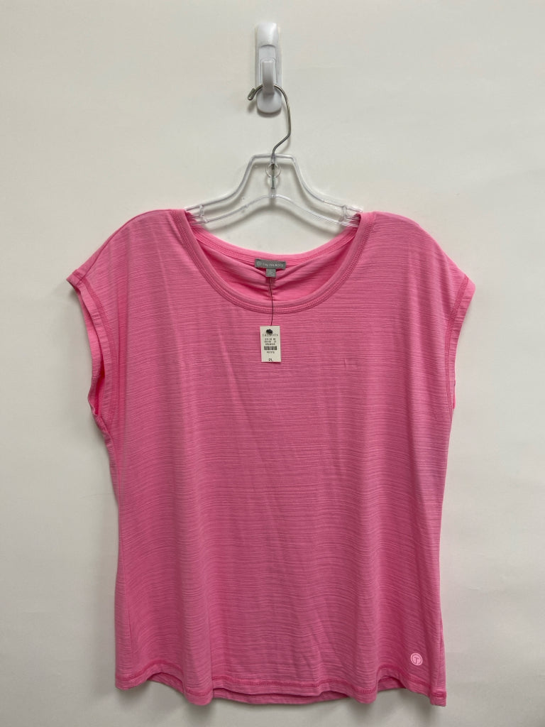 NWT Talbots Size LP Pink Texture Sleeveless Petite Top
