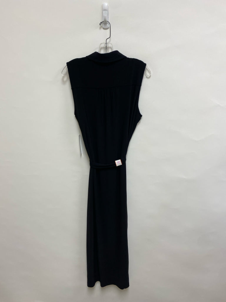 NWT EMMA &amp; MICHELE Size L Black Buttons Maxi Ladies Dress