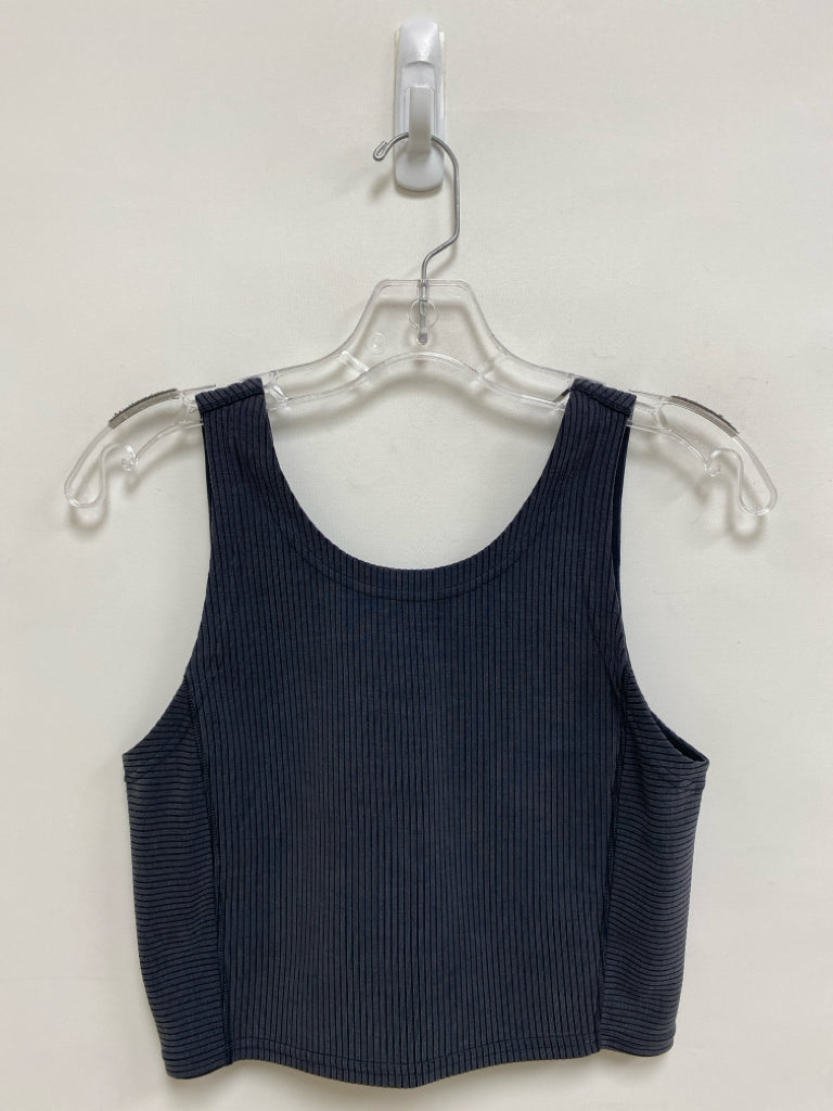 Lululemon Size 6 Charcoal Black Ribbed Sleeveless Athletic Top