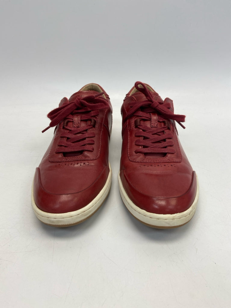 Size 10.5 Red Lace-Up Leather Men&
