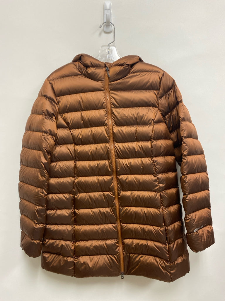 Eddie Bauer Size LP Copper Hooded Puffer Petite Jacket