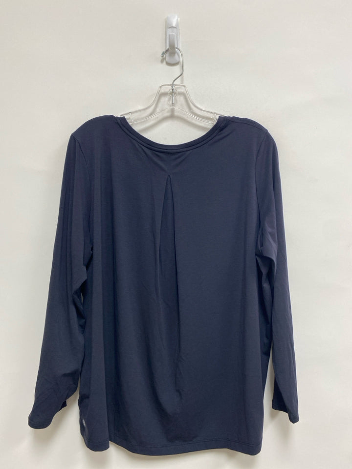 Athleta Size L Dark Navy Long Sleeve Tee Athletic Top