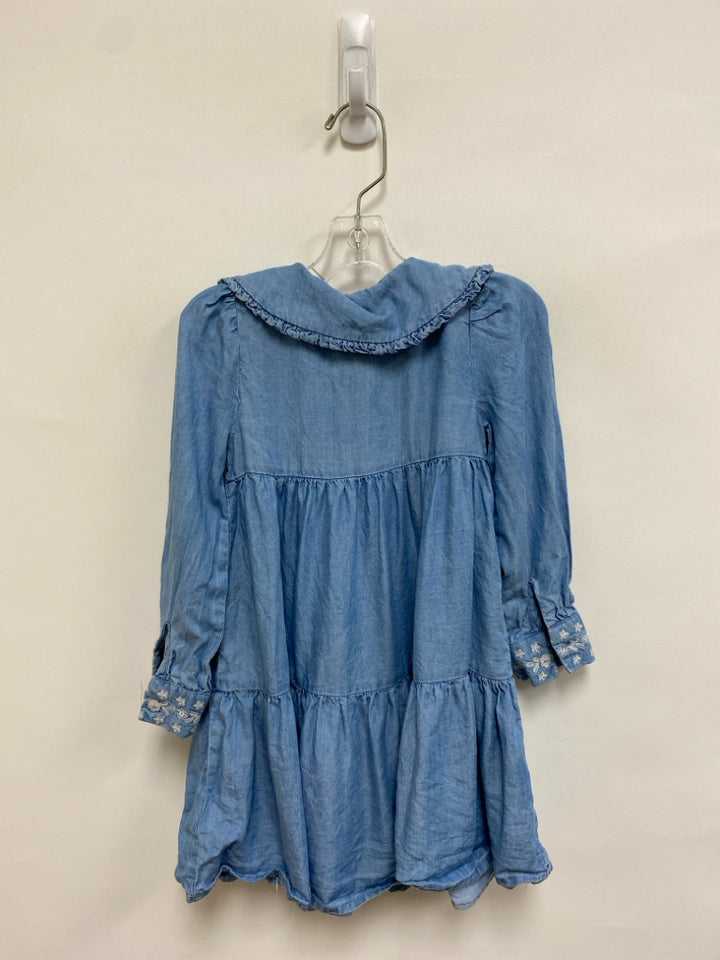 Max Studio SIZE 3T Chambray White Flowers Girl&