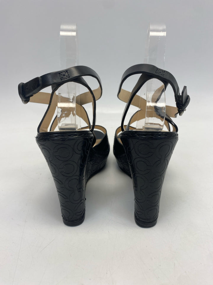 Coach  Size 8.5 Black Sandals