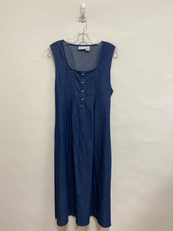 Size M Denim Pleated Sleeveless Ladies Dress