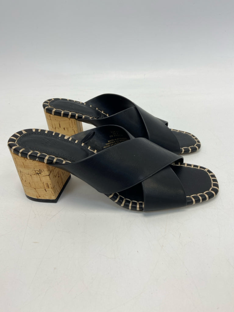 H&amp;M  Size 37 Black Tan Stitching Sandals